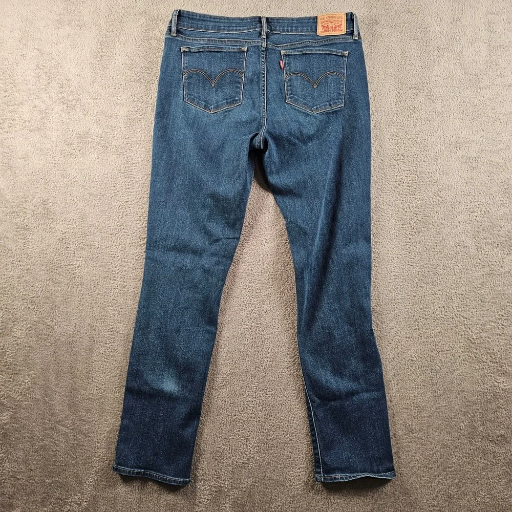 Levis 712 Slim Jeans Womens 33 Dark Wash Blue Mid Rise Stretch Denim Pants